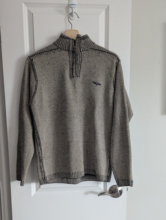 Point Zero Other - Point Zero Men's Gray Quarter-Zip Knit Sweater Size S